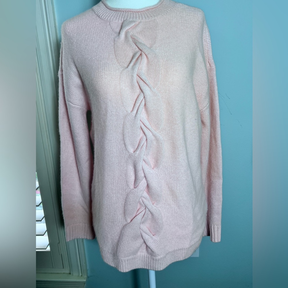 Cashmere Talbots  Light Pink Cowl Neck Sweater size S NWOT Quiet Luxury Soft
